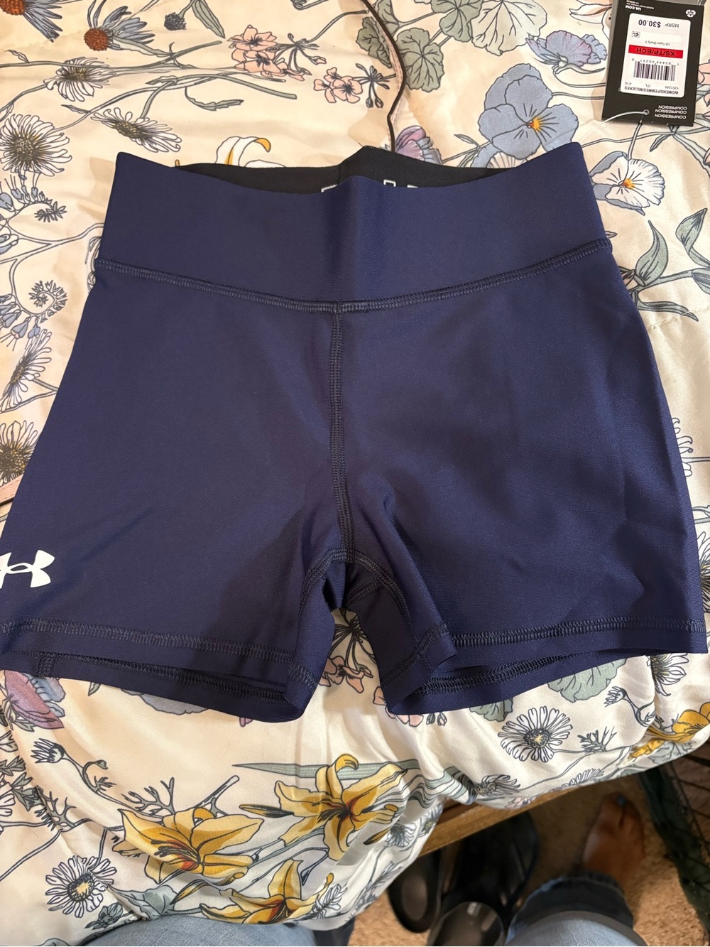 Under Armour Women's Navy Blue Performance Bike Shorts